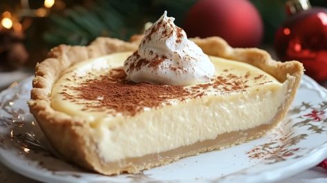 Christmas Eve Cinnamon-Vanilla Creamy Custard Pie Christmas Eve Cinnamon Vanilla Creamy Custard Pie, Christmas Cinnamon Vanilla Custard Pie, Cinnamon Vanilla Creamy Custard Pie, Christmas Custard Pie, Creamy Custard Pie, Vanilla Custard Pie, Cinnamon Custard, Luscious Recipes, Egg Custard Pie