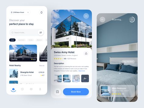 Hotel Booking Apps Design by Firman Jabbar 🐲 Booking App Design, Hotel App, Hotel Booking App, Creative Market Design, Ui Design Trends, Apps Design, Directory Design, Solving Problems, Booking App