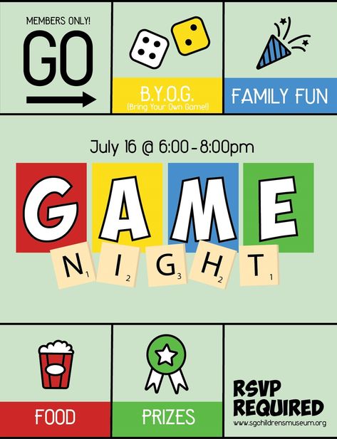 Game Night Poster Ideas, Game Night Illustration, Game Night Graphic Design, Board Game Poster Design, Game Night Poster Design, Game Night Flyer Design, Game Night Poster, Game Night Flyer, Game Night Ideas Family