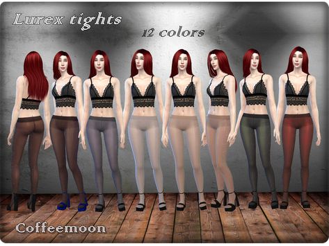 The Sims Resource - Transparent lurex tights Sims 4 Tights Cc, Sims 4 Tights, Glossy Lips Makeup, The Sims 4 Mod, Sheer Tights, The Sims 3, The Sims 2, Long Lashes, Glossy Lips