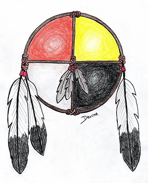 Medicine Wheel Drawing, Medicine Wheel Painting, Medicine Wheel Tattoo Ideas, Medicine Wheel Tattoo, Medicine Wheel Art, Runes Tattoos, Native American Ribbon Work, Native American Medicine Wheel, Wheel Tattoo