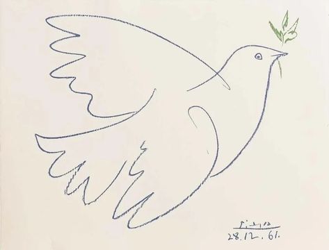 How Picasso’s ‘Dove Of Peace’ Became A Worldwide Symbol Of Hope And Unity Picasso Dove Of Peace, Symbols Of Hope, Picasso Dove, Symbols Of Peace, Dove Painting, Art Analysis, Love Comes Back, Fiber Wall Hanging, Dove Of Peace