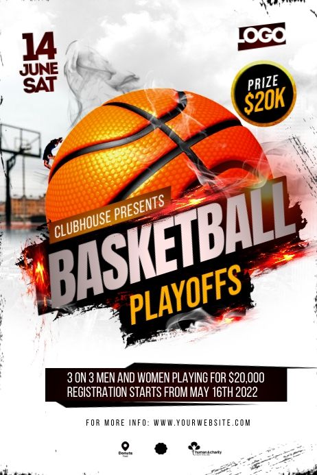 Customize this design with your video, photos and text. Easy to use online tools with thousands of stock photos, clipart and effects. Free downloads, great for printing and sharing online. Plakat. Tags: basketball championship, basketball event, basketball playoffs, custom posters, free poster templates, poster design, poster template free, poster templates, Basketball Posters , Basketball Basketball Flyer, Basketball Playoffs, Free Basketball, Poster Template Free, Basketball Championship, Christian Shirts Designs, Basketball Photos, Sports Design Inspiration, Basketball Posters