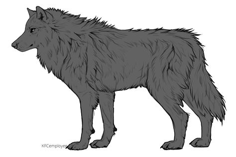 Wolf Side View, Drawing Wolf, Wolf Base, Wolf Poses, Side View Drawing, Wolf Sketch, Canine Drawing, Profile Drawing, Wolf Artwork