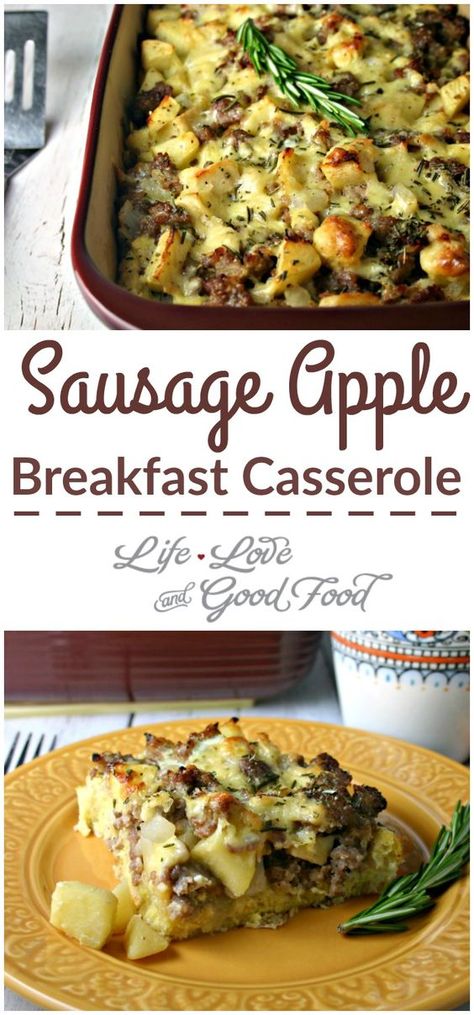 Apple Breakfast Casserole, Burritos Vegetarian, Freeze Breakfast, Autumn Brunch Recipes, Burritos Healthy, Burritos Freezer, Freezable Breakfast, Easy Breakfast Bake, Savory Apple Recipes