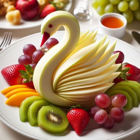 Love to hear your thoughts! What do you think? Fruit Buffet, Veggie Art, Fruit Animals, Decorações Com Comidas, Food Art For Kids, Food Sculpture, Amazing Food Decoration, Edible Crafts, Amazing Food Art