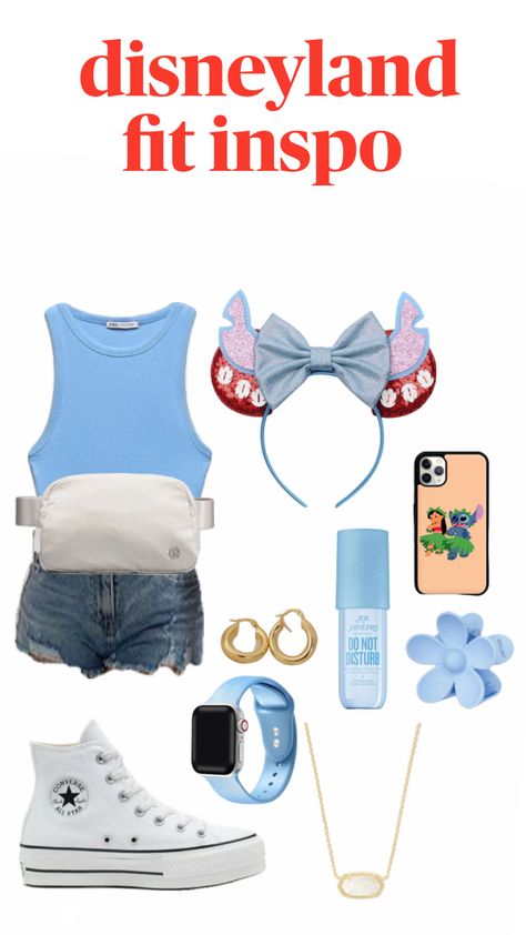 Cute Disney Park Outfits For Women, Cute Disney Summer Outfits, Cute Outfits To Wear To Disney World, Disneyland Outfit Inspo Summer, Teen Girl Disney Outfits, Disney Fits Spring, Disney Outfits Teen Girl, Stitch Inspired Outfits, Disney Outfits For Teens