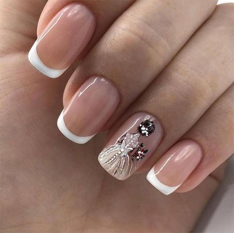 Nail Fashion Trends, Burgundy Nail Designs, Ballerina Nails Designs, Pink Manicure, Wedding Nails For Bride, Wedding Nails Design, Nail Art Wedding, Ballerina Nails, Bride Nails