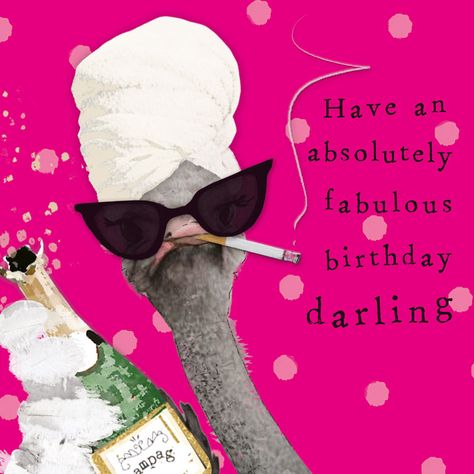 Absolutely fabulous birthday darling Absolutely Fabulous Birthday, Silly Birthday Wishes, Happy Birthday Friend Funny, Best Birthday Wishes Quotes, Funny Happy Birthday Images, Birthday Memes, Birthday Greetings Funny, Birthday Cartoon, Happy Birthday Wishes Cards