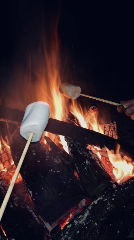 S’mores Campfire Aesthetic, Bonfire Marshmallows, Marshmallow Campfire, Camping Marshmallow, Fake Campfire, Cousins Funny, Fake Tumblr, Campfire Marshmallows, Instagram Editing Apps