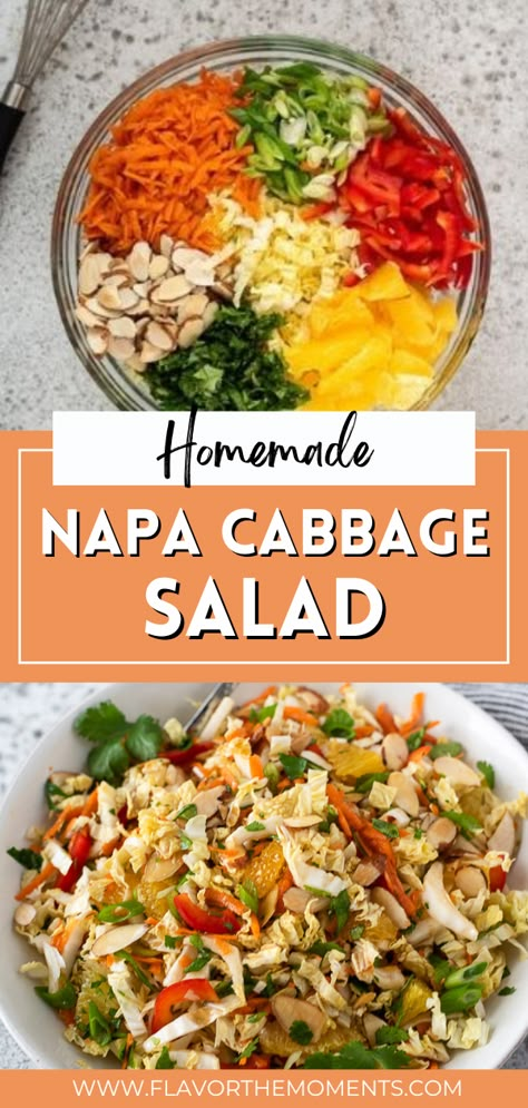 Pioneer Woman Napa Cabbage Salad, Napa Salad Recipes, Asian Napa Cabbage Salad, Cabbage Salad Meal Prep, Savory Cabbage Salad Recipes, Yay Recipes Cabbage Salad, Cabbage And Chicken Salad, Kona Grill Asian Salad Recipe, Nappa Cabbage Coleslaw