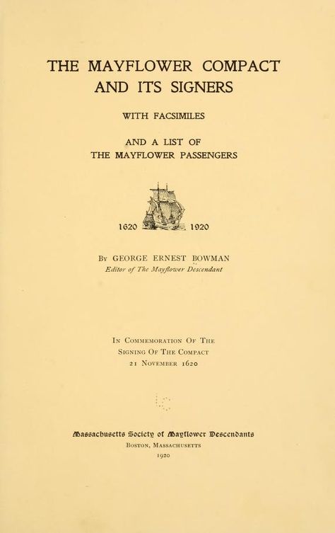 Mayflower Ancestry, Mayflower Compact, Colonial Life, Genealogy Websites, Family Tree Chart, Genealogy Book, The Mayflower, Family Tree Genealogy, Online Books