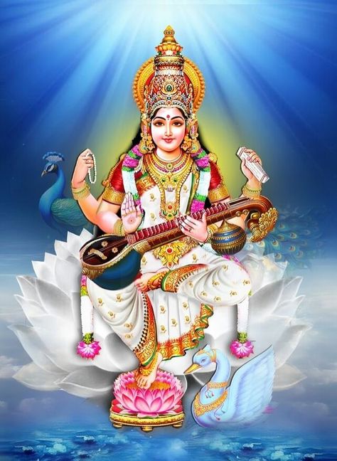 Morning Mantras, Saraswati Mata, Powerful Mantras, Maa Saraswati, Maa Lakshmi, Saraswati Photo, God Venkateswara Images Hd Wallpaper, Devi Images Hd, Saraswati Devi