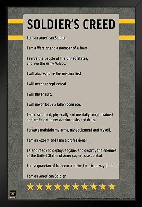 Army Creed, National Guard Basic Training, Us Army Basic Training, Soldiers Creed, Air Force Quotes, Army Values, Army Basic Training, Us Army Soldier, Army Usa