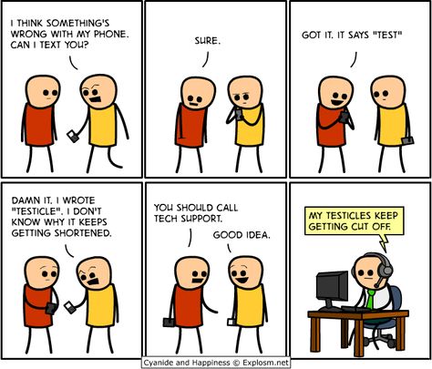 Explosm.net - Home of Cyanide and Happiness Cyanide And Happiness Comics, Cyanide Happiness, Cyanide And Happiness, Text Fails, Twisted Humor, Funny Cartoon, Comic Strip, Funny Things, Funny Comics