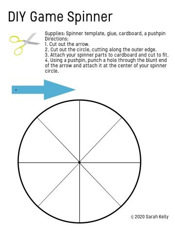 Make Your Own Game Spinner | Kelly Gene How To Make A Game Spinner, How To Make A Spinner For A Game, How To Make A Spinner, Home Made Games, Game Spinner, Diy Kaleidoscope, Spinner Games, Spinners Diy, Make Your Own Game