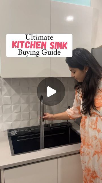 Sonika Khurana Sethi on Instagram: "Here is your ultimate guide for buying Kitchen Sink!   Comment 👇 “Sink” for brand recommendations! . . . . #kitchensink #kitchendesign #sink #kitchenrenovation #kitchenremodel #interiordesign #coloraza  [kitchen sink, kitchen design, kitchens, interior design]" Quartz Sink Kitchen, Ceramic Sink Kitchen, Kitchen Sink Options, Sink Kitchen Ideas, Kitchen Basin Sink, Quartz Kitchen Sink, Kitchens Interior, Kitchen Sink Ideas, Ceramic Kitchen Sinks