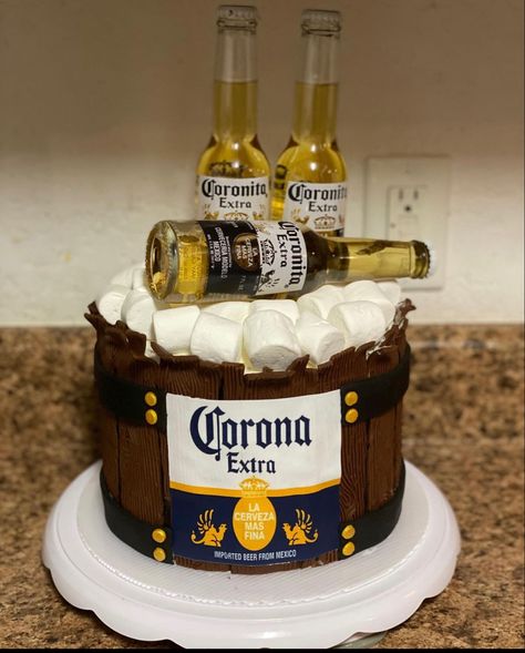 Cake inspiration for beer lovers… Cake For Alcohol Lovers, Beer Design Cakes For Men, Beer Cake With Bottles, Beer Shaped Cakes For Men, Modelo Cake Beer, Beer Shaped Cake, Alcohol Cake, Fashion Poster Design, Beer Cake