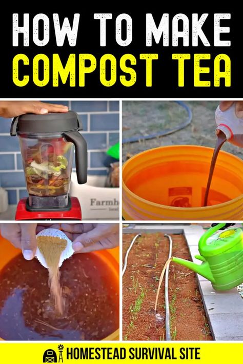 Learn how to make compost tea, a nutrient-rich liquid fertilizer that can help improve soil quality and promote healthy plant growth. Make Compost, Survival Preparedness, How To Make Compost, Foliar Spray, Compost Tea, Improve Soil Quality, Garden Compost, Penny Pincher, Homestead Survival