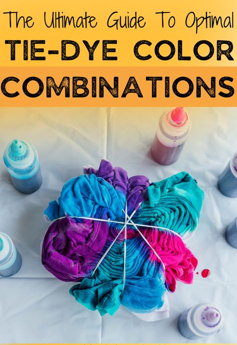 Creative Tie-Dye Color Combinations for Unique Designs Tie Dye Tips, Tie Dye Folding Techniques, Modern Tie Dye, Tye Dye Patterns, Dyed Tips, Diy Tie Dye Shirts, Opposite Colors, How To Tie Dye, Tie Dye Techniques