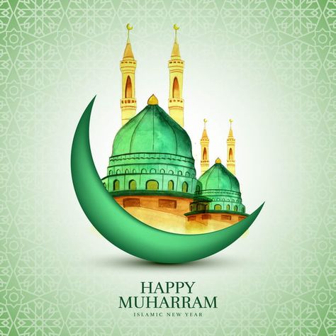 Moharam Islamic New Year, Islamic New Year Design, Wallpaper Islamic, Happy Islamic New Year, Mosque Vector, Psd Texture, Mosque Silhouette, Eid Mubarak Background, Year Wallpaper