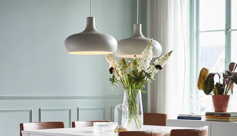 Ceiling lights - IKEA Dinning Area Chandelier, Low Ceiling Farmhouse, Dining Table Lamps Hanging, Lights Above Dining Table, Living Room Lighting Low Ceiling, Lighting Low Ceiling, Ikea Ceiling Light, Luminaire Ikea, Living Room Table Lamps