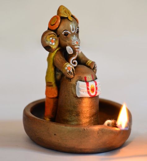 Arti Thali Decoration, Clay Ganesha, Ganapati Decoration, Little Buddha, Baby Ganesha, Diwali Diy, Ganesh Art, Shiva Wallpaper, Ganesh Images