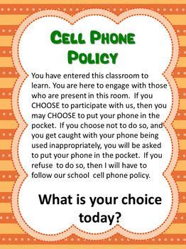 Cell Phone Classroom Management, Cell Phone Policy High School, Classroom Cell Phone Policy, Verbal Communication, Secondary Classroom, Classroom Procedures, Teaching Students, High School Classroom, Middle School Classroom