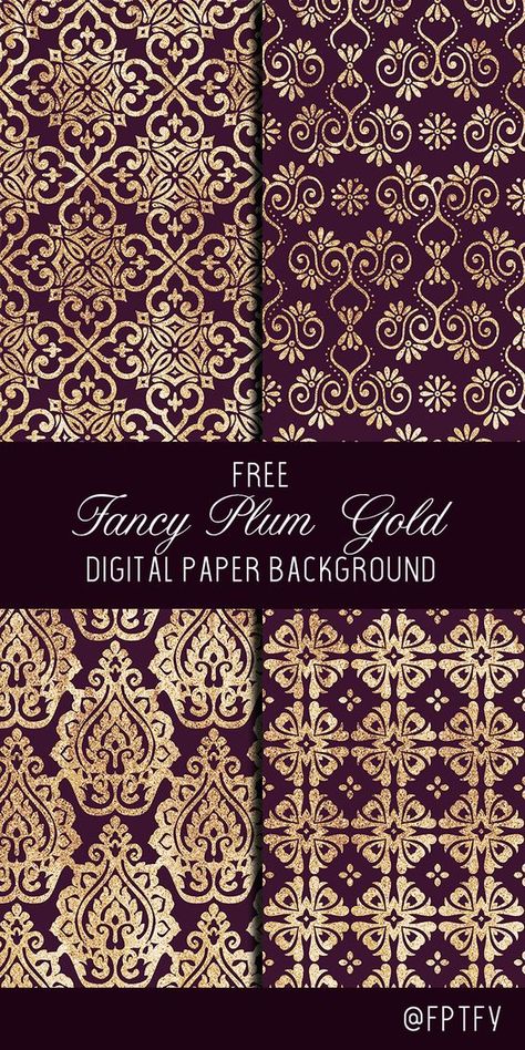 Free Plum & Gold Digital Paper Paper patterns #paperpatterns Paper patterns printable #paperpatternsprintable Paper patterns templates #paperpatternstemplates Paper patterns design 4.704 Free Digital Paper Downloads, Design Paper Printable Free Prints, Vintage Paper Background Free Printables, Decoupage Paper Printable Free, Digital Paper Free Download, Digital Paper Freebie, Free Scrapbook Paper, Free Paper Printables, Gold Digital Paper