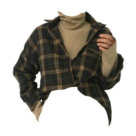 Layering Outfits Turtleneck, Turtleneck With Shirt Over, Fall Turtleneck Outfit, Brown Turtleneck Outfit, Turtleneck Outfit Layering, Black Turtleneck Outfit, Polyvore Png, Turtleneck Layering, Plaid Shirt Outfits