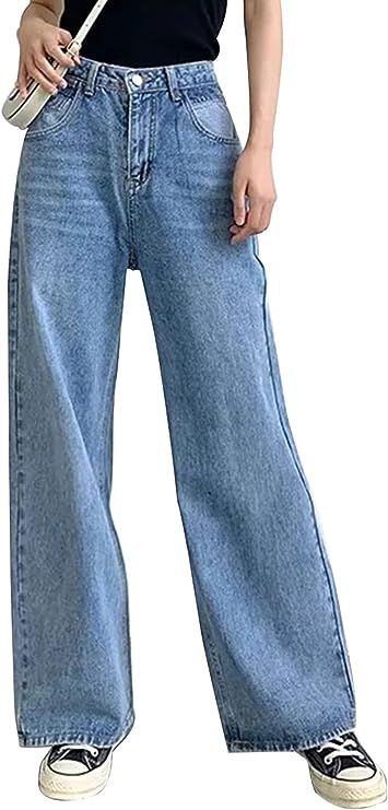 Women Wide Leg Jeans, High Waist Baggy Jeans, Vintage Boyfriend Jeans, Baggy Jeans For Women, Wide Legged Jeans, Dress Up Jeans, Jeans Store, Ripped Boyfriend Jeans, Jeans High Waist