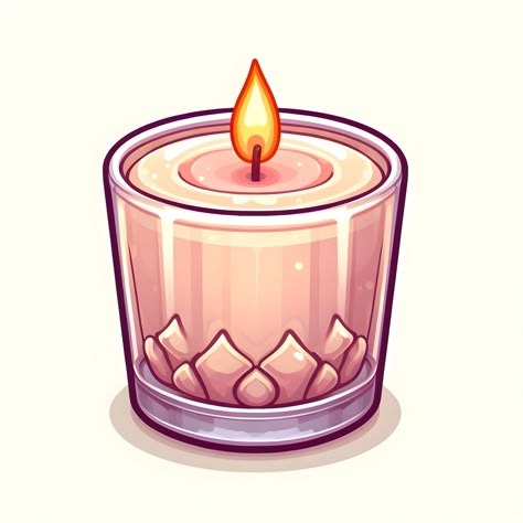 Stickers Rosa, Game Food Ideas, Pics For Stickers, Items Drawing, Care Drawing, Kawaii Candle, Candle Illustration, Valentines Cookie, Symbols Of Faith