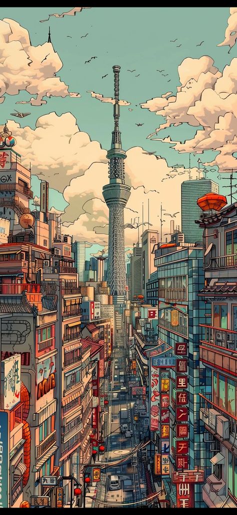 Japanese City Wallpaper, Crowded Wallpaper, Japan City Aesthetic, Japanese City Art, Anime Cityscape, 3440x1440 Wallpaper, Tokyo Wallpaper, Cityscape Wallpaper, Anime Wallpaper 1920x1080