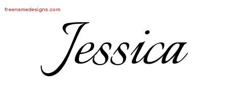 Jacob Tattoo Name Design, Jessica Tattoo Name, Jessica Name, Calligraphy Names, Filigree Tattoo, Jessica Smith, Free Tattoo Designs, Tattoo Name, Calligraphy Name