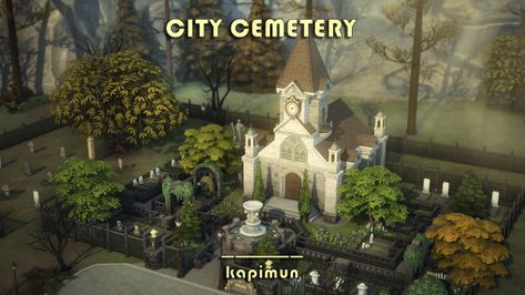 Forgotten Hollow House, Sims 4 Chapel, Sims 4 Vampire Legacy Challenge, Glimmerbrook Sims 4, Sims 4 Cemetery, Sims 4 Graveyard, Sims 4 Add Ons, Ts4 Lots, The Sims 4 Lots