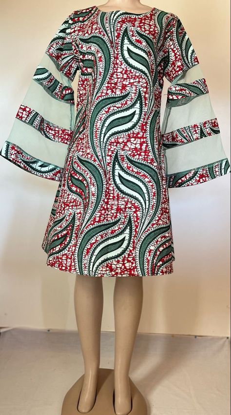 Ankara Summer Dress Styles, Beautiful Ankara Dresses, Boubou Styles For Women, Ankara Dress Designs, Long Sleeve Summer Dress, Classy Short Dresses, Ankara Short, African Fabric Dress, African Print Dress Ankara