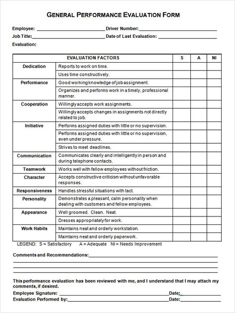 General Performance Evaluation Form Manager Performance Review Examples, Employee Evaluation Form Free Printable, Staff Evaluation Form, Employee Expectations, Appraisal Tips, Employee Evaluation, Performance Feedback, Employee Evaluation Form, Employee Performance Review