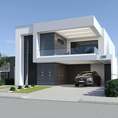 35 Modern House Design Ideas For 2021 - Engineering Discoveries A Modern House, Modern Small House Design, Best Modern House Design, Latest House Designs, Modern House Facades, House Arch Design, Architect Design House, Architecture Model House, Modern Exterior House Designs