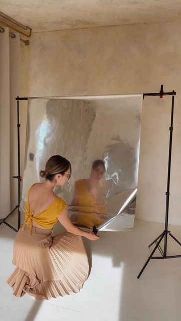 Mylar Paper Art, Mylar Paper Photoshoot, Ale Vidal, Mylar Photo Backdrop, Reflective Paper Photography, Mylar Backdrop, Reflective Paper Photoshoot, Mylar Film Photography, Mylar Reflective Photoshoot