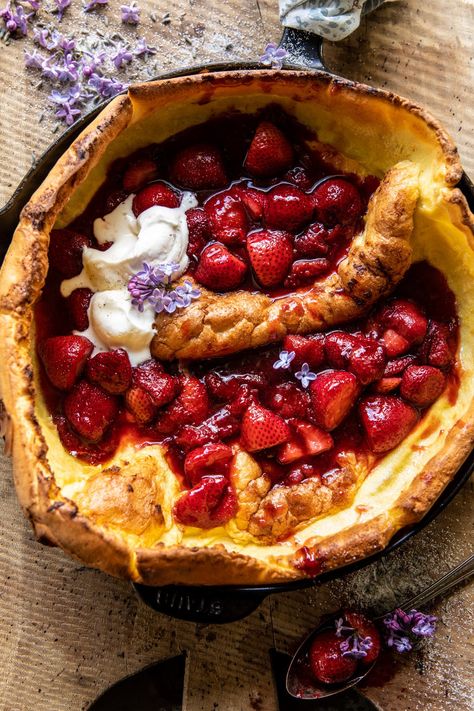 Ricotta French Toast, Half Baked Harvest Recipes, Summer Breakfast, Harvest Recipes, Half Baked, Dutch Baby, Half Baked Harvest, Breakfast Brunch Recipes, Strawberry Jam