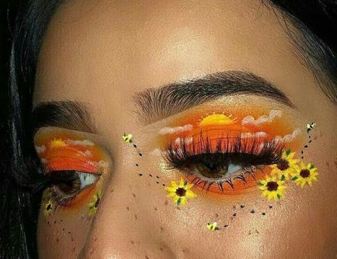 Makeup Looks Dramatic, Sunflower Makeup, 13 Makeup, Permanent Makeup Eyeliner, Make Up Inspiration, Semi Permanent Makeup, Permanent Makeup Eyebrows, Cat Eye Makeup, Follow Back