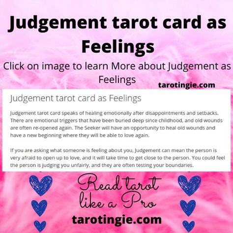 Learn what Judgement tarot card means as feelings. Click on card to learn more about Judgement tarot card. #judgementtarotcard Judgement Card Tarot Meaning, Judgement Tarot Meaning, Tarot Judgement, Tarot Meanings Cheat Sheets, Judgement Tarot, Judgement Tarot Card, Read Tarot, Learning Tarot, Card Meanings