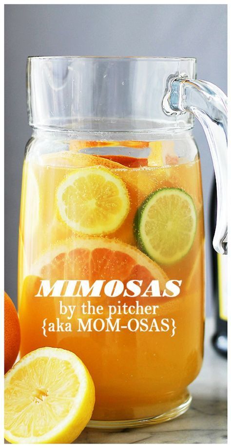 Mimosa Recipe For A Crowd, Mimosa For A Crowd, Pitcher Mimosa Recipe, Mimosas For A Crowd, Mimosa Pitcher Recipe, Momosa Mimosa Bar Non Alcoholic, Momosa Mimosa Recipe, Brunch Punch Alcohol, Mimosa Punch For A Crowd