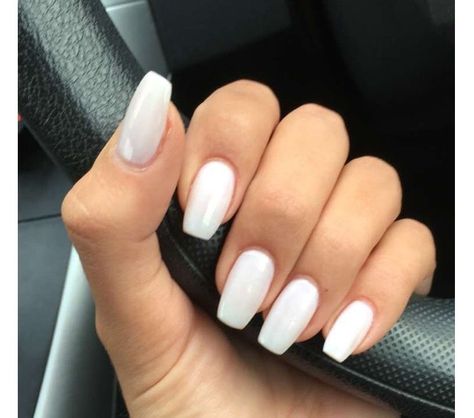 Shiny Nails Designs, Natural Acrylic Nails, White Coffin Nails, White Acrylic Nails, French Acrylic Nails, Fall Acrylic Nails, Best Nail Art Designs, Autumn Nails, Prom Nails