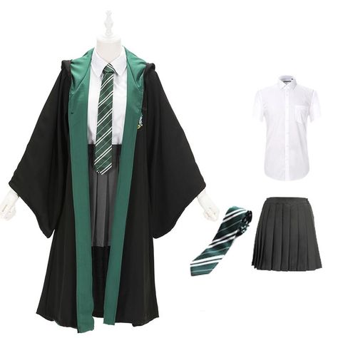 Slytherin Uniform Female, Ravenclaw Uniform, Slytherin Uniform, Harry Potter Uniform, Slytherin Costume, Ravenclaw Outfit, Shifting Hogwarts, Harry Potter Shifting, Slytherin Outfit