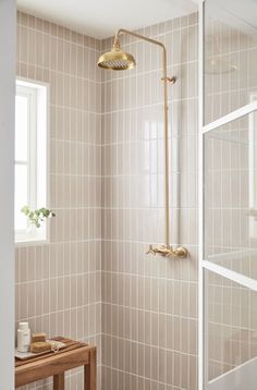 Craftsman Bathroom, Fireclay Tile, Bathroom Renos, Laundry In Bathroom, Bath Remodel, House Bathroom, Home Design Decor, Design Living, Bathroom Makeover