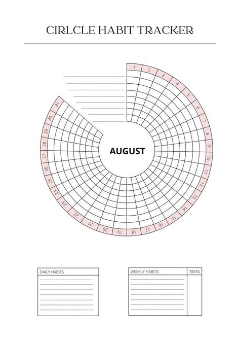 habit tracker bullet journal pdf Habit Tracker Minimalist, Filofax Printables, Printable Circles, Habit Tracker Bullet Journal, Habit Tracker Printable, Bullet Journal Banner, Habit Tracking, Planner Sheets, Bullet Journal Aesthetic