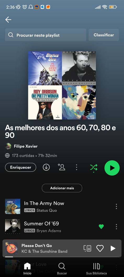 Foto da playlist de músicas dos anos 60, 70, 80 e 90. #music #60s #70s #80s #90s #song #playlist 90 Music, Please Dont Go, Bryan Adams, Roy Orbison, All About Music, Song Playlist, Music Wallpaper, Pretty Woman, Music