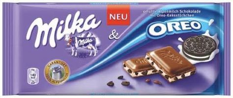 Co-branding Oreo Bars, Oreo Milk, Milka Chocolate, International Snacks, Biscotti Al Cacao, Oreo Biscuits, Oreo Flavors, Chocolate Oreos, Chocolate Candy Bar