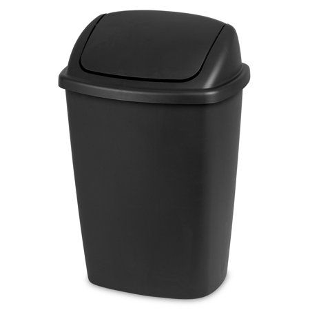 Sterilite 7.5 Gallon Swingtop Wastebasket, Black (Available in Case of 6 or Single Unit) Black Trash Can, Chicken Nesting Boxes, Apartment Needs, Pod Coffee Makers, Kitchen Black, Coat Closet, Kitchen Trash Cans, Waste Management, Waste Disposal